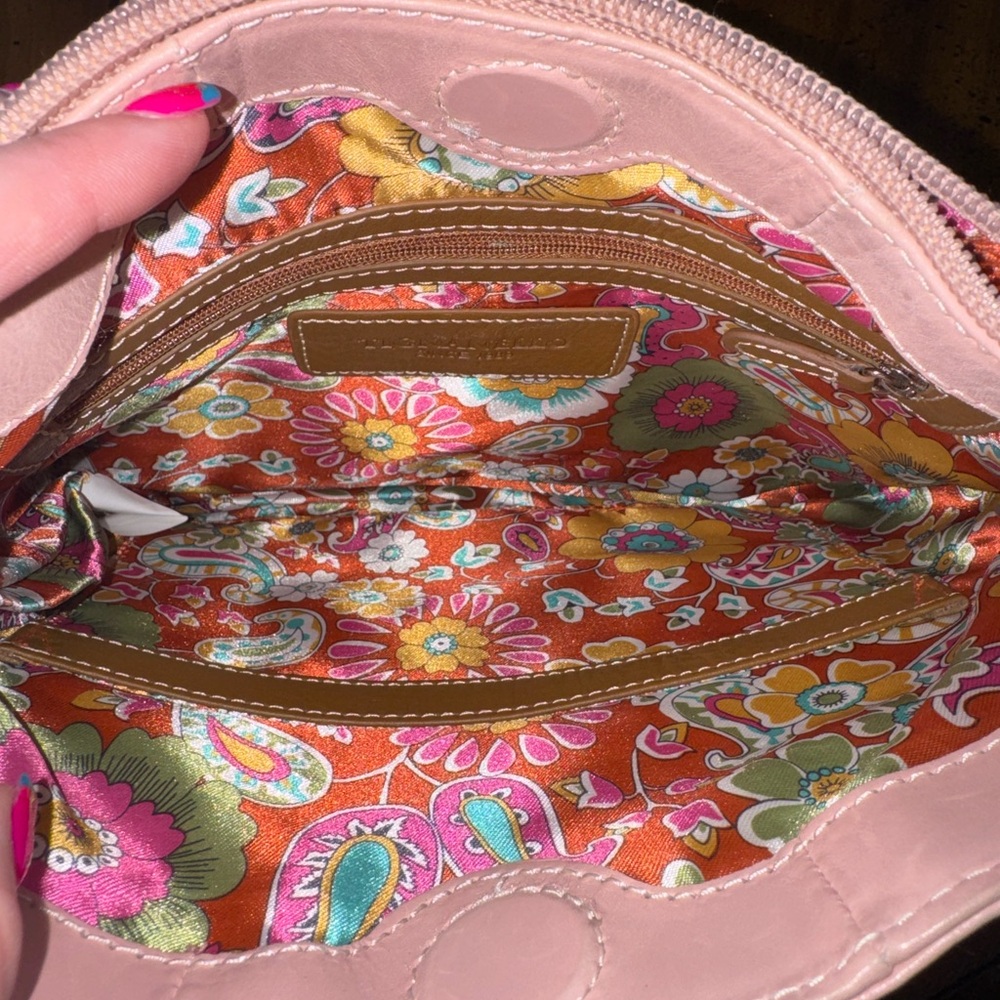 Tignanello Blush Pink Leather Crossbody Bag with Silver Hardware - Picture 4 of 6